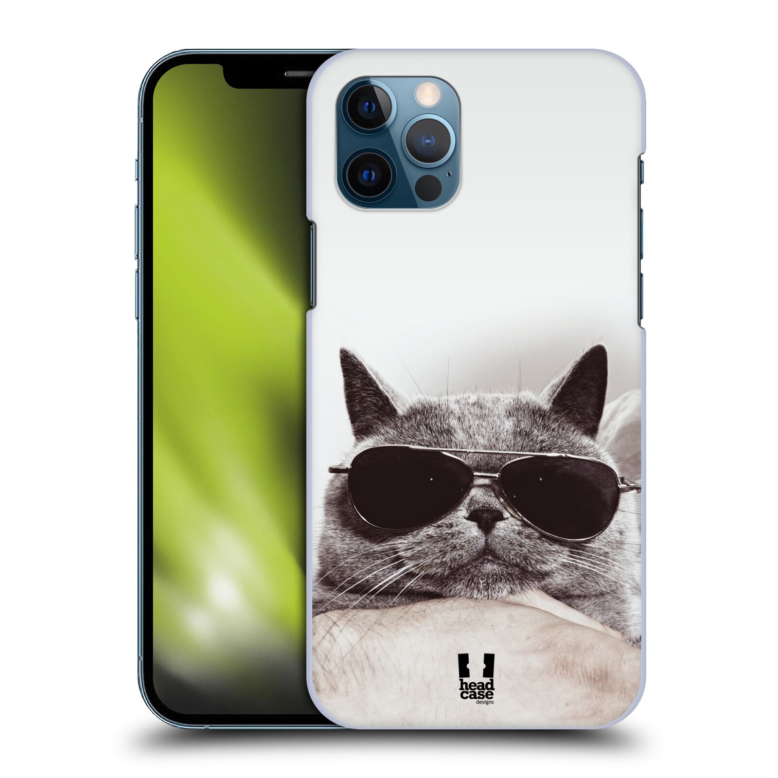 HEAD CASE plastový obal na mobil Apple Iphone 12 / Iphone 12 PRO vzor Kočičky koťata foto Britská kočka v brýlích