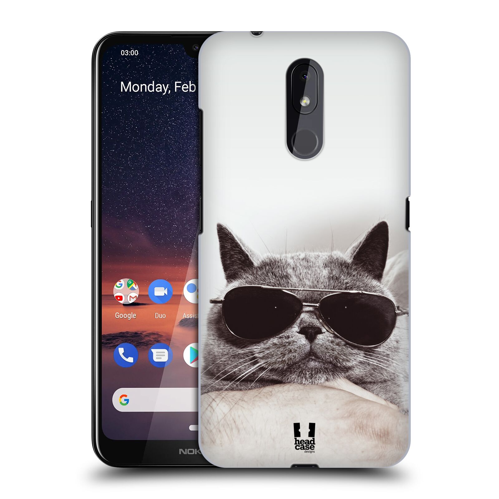 Pouzdro na mobil Nokia 3.2 - HEAD CASE - vzor Kočičky koťata foto Britská kočka v brýlích