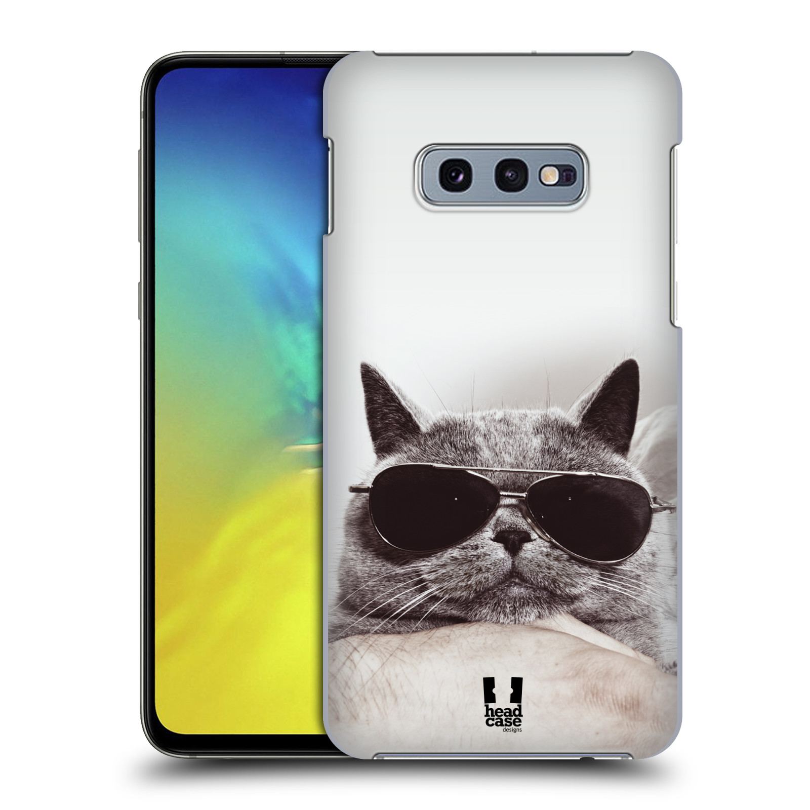 Pouzdro na mobil Samsung Galaxy S10e - HEAD CASE - vzor Kočičky koťata foto Britská kočka v brýlích