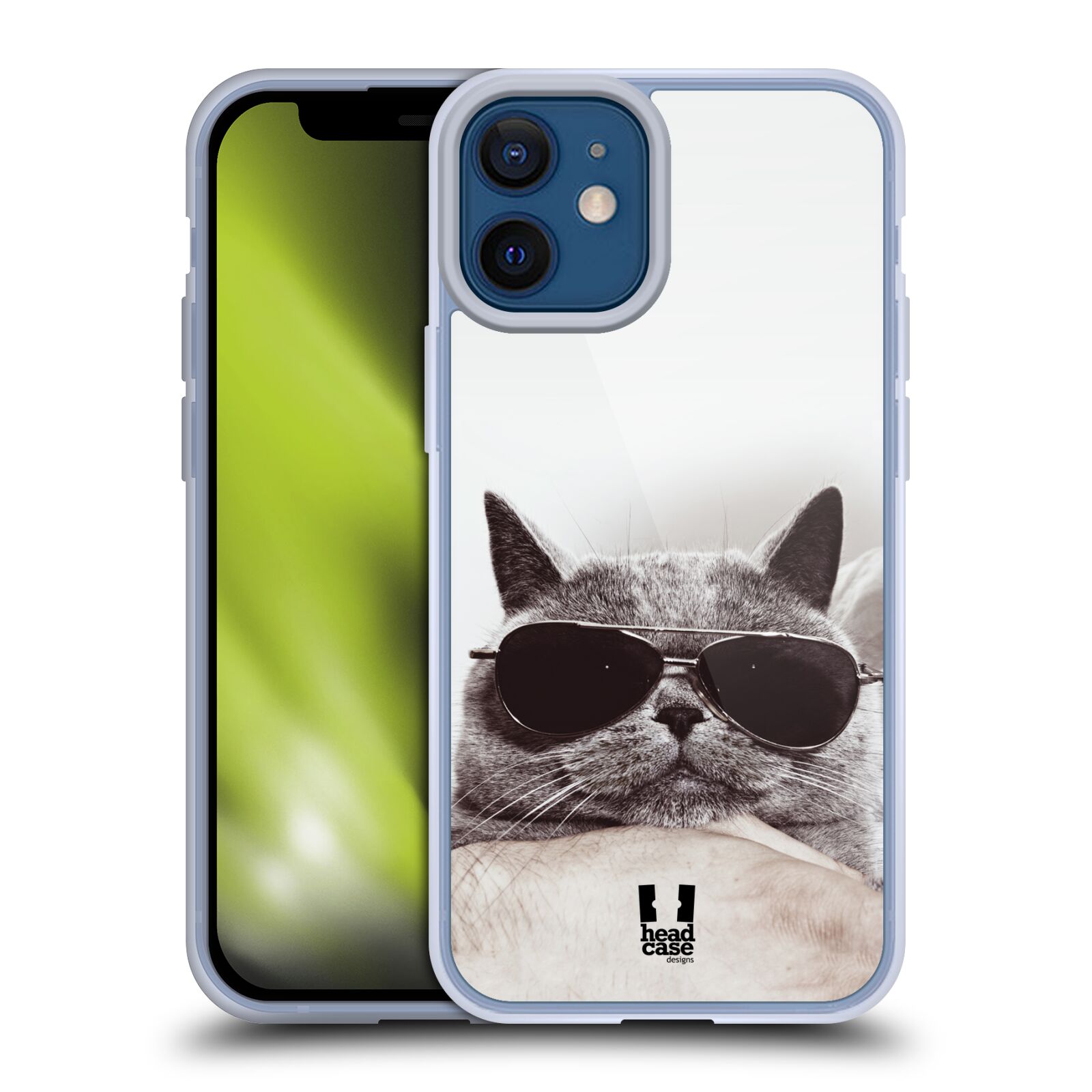 Plastový obal na mobil Apple Iphone 12 MINI vzor Kočičky koťata foto Britská kočka v brýlích
