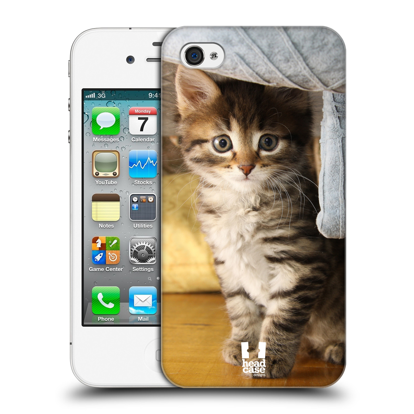 HEAD CASE plastový obal na mobil Apple Iphone 4/4S vzor Kočičky koťata foto mourek