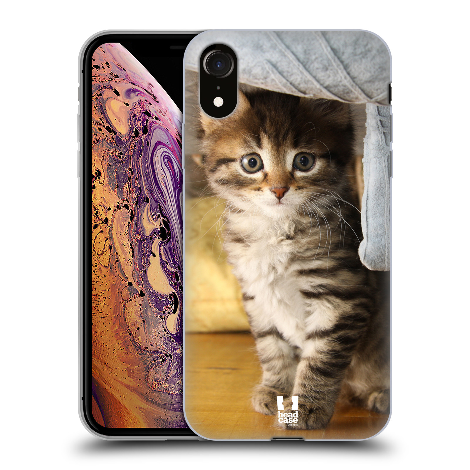 HEAD CASE silikon obal na mobil Apple Iphone XR vzor Kočičky koťata foto mourek