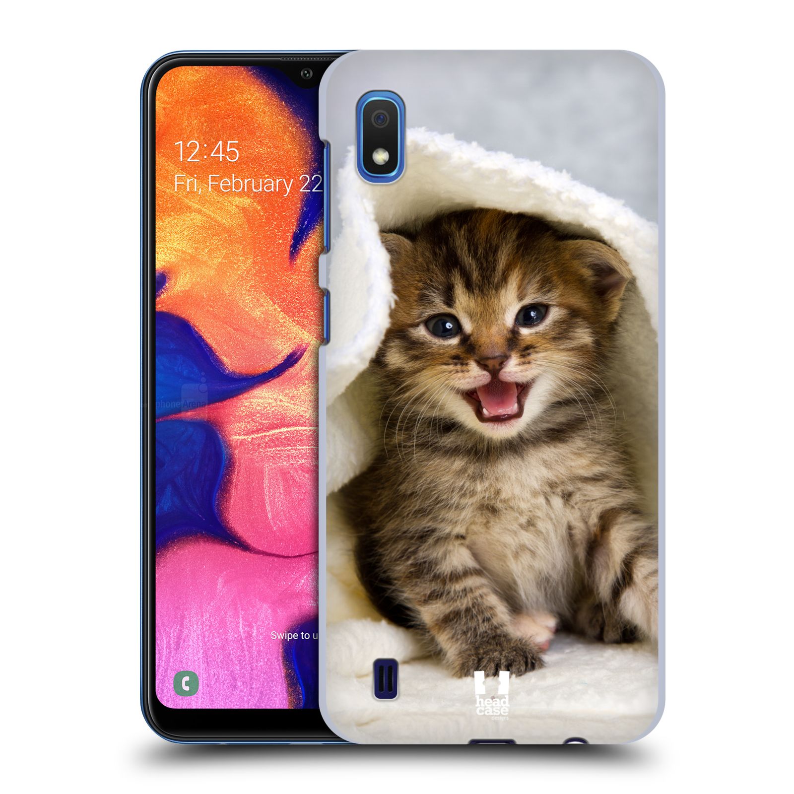 Pouzdro na mobil Samsung Galaxy A10 - HEAD CASE - vzor Kočičky koťata foto kotě v ručníku