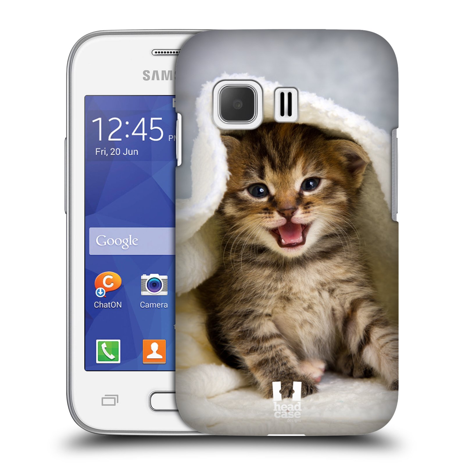 HEAD CASE plastový obal na mobil SAMSUNG Galaxy Young 2 (G130) vzor Kočičky koťata foto kotě v ručníku