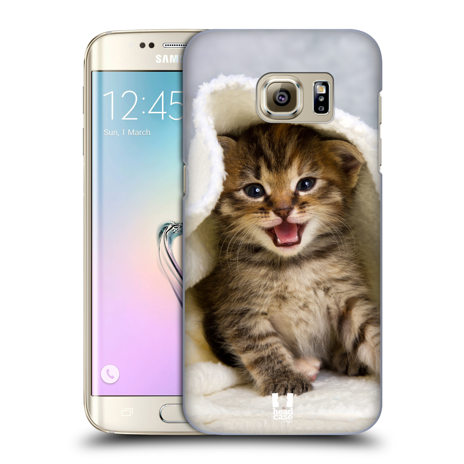 HEAD CASE plastový obal na mobil SAMSUNG GALAXY S7 EDGE vzor Kočičky koťata foto kotě v ručníku