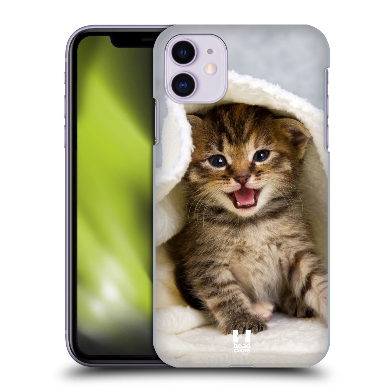 Pouzdro na mobil Apple Iphone 11 - HEAD CASE - vzor Kočičky koťata foto kotě v ručníku