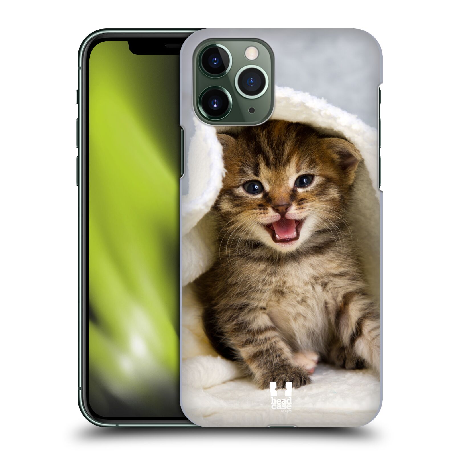 Pouzdro na mobil Apple Iphone 11 PRO - HEAD CASE - vzor Kočičky koťata foto kotě v ručníku