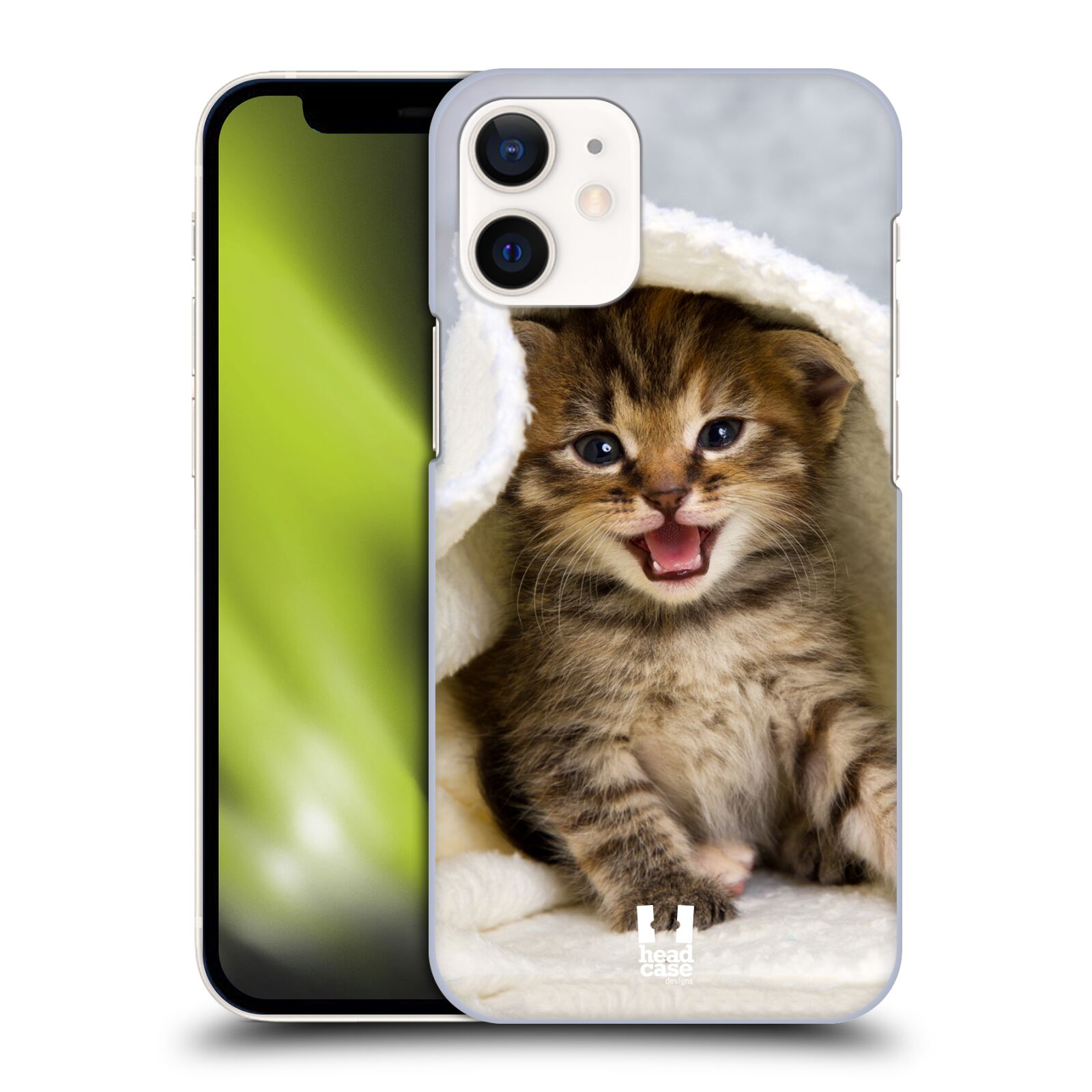 Plastový obal na mobil Apple Iphone 12 MINI vzor Kočičky koťata foto kotě v ručníku