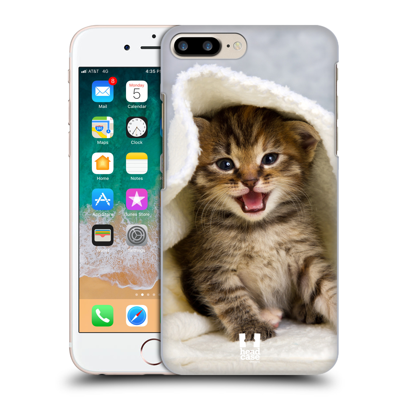 Plastové pouzdro pro mobil Apple Iphone 8 PLUS vzor Kočičky koťata foto kotě v ručníku