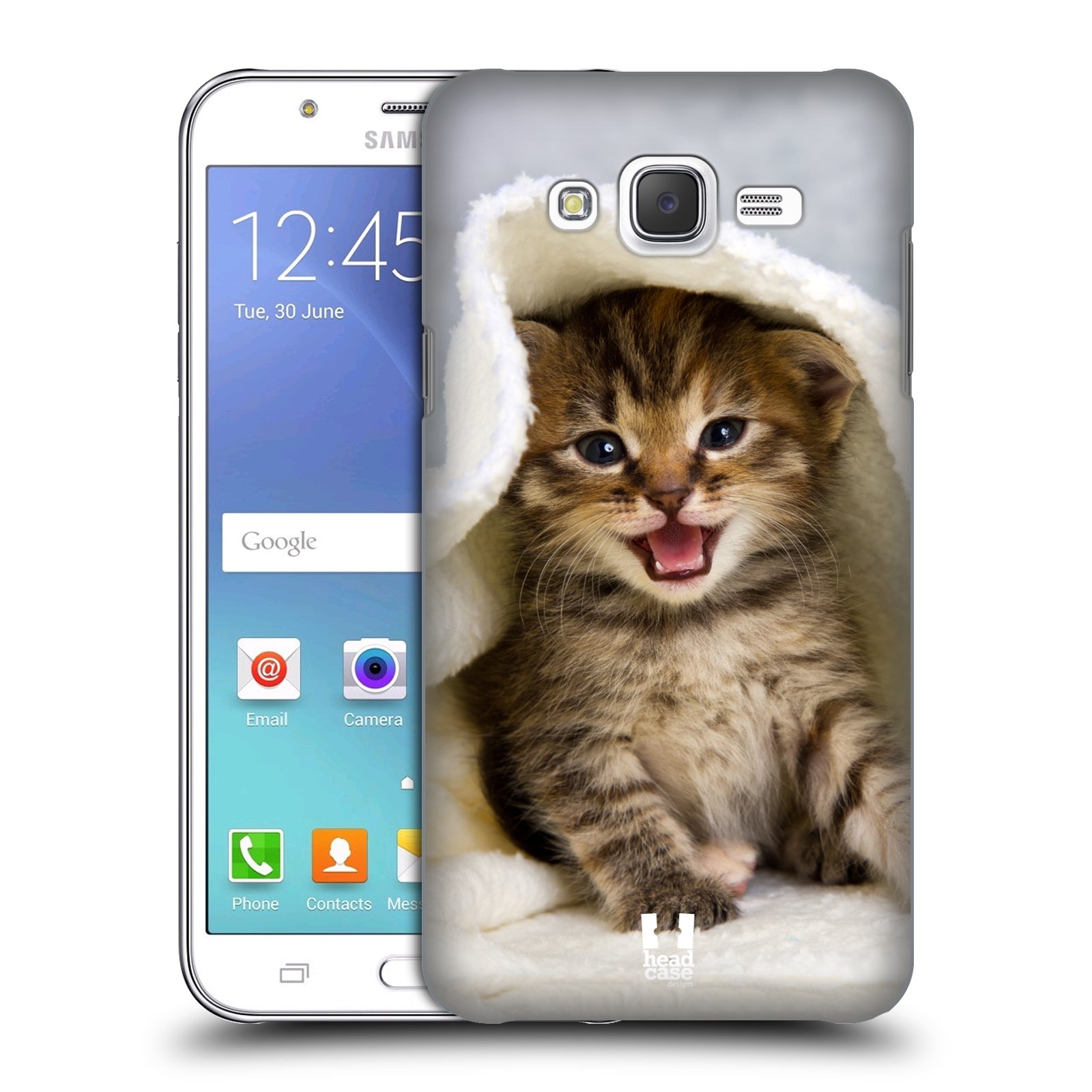 HEAD CASE plastový obal na mobil SAMSUNG Galaxy J5, J500 vzor Kočičky koťata foto kotě v ručníku