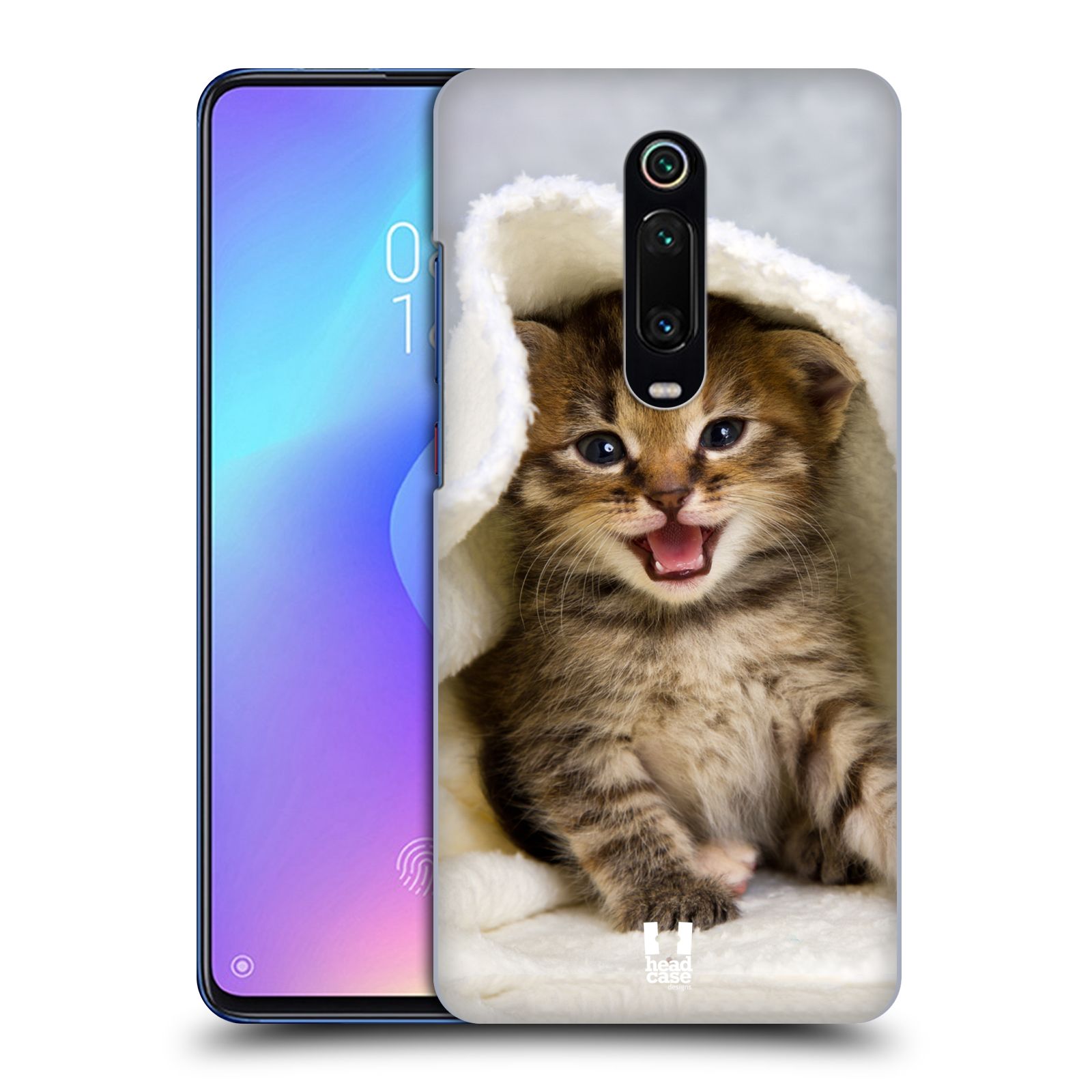 Plastový obal HEAD CASE na mobil Xiaomi Mi 9T vzor Kočičky koťata foto kotě v ručníku