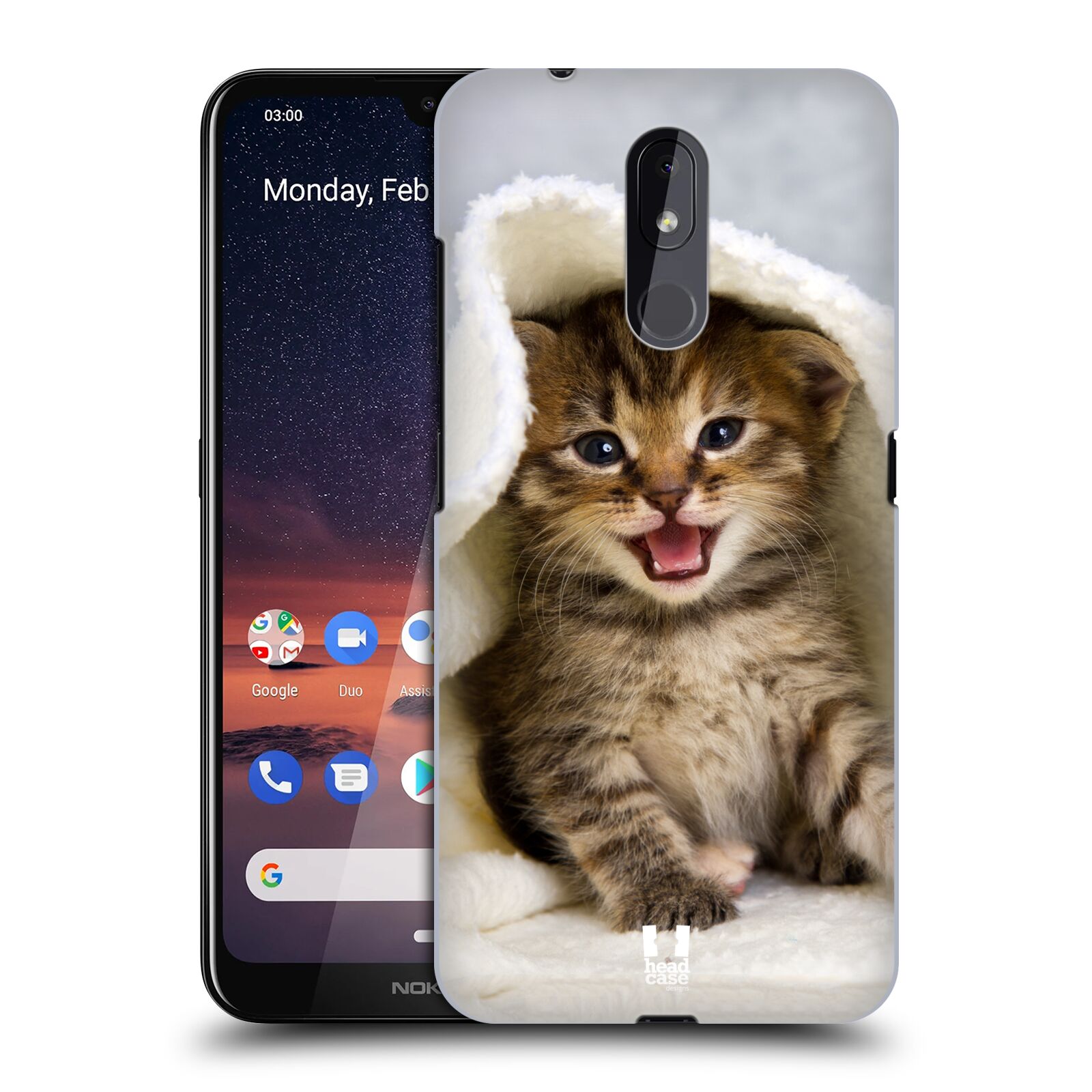 Pouzdro na mobil Nokia 3.2 - HEAD CASE - vzor Kočičky koťata foto kotě v ručníku