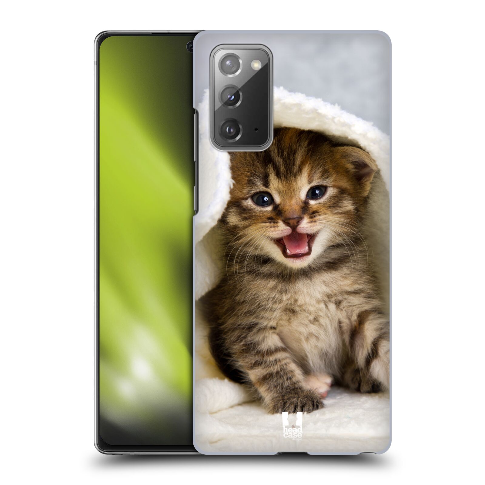 Plastový obal HEAD CASE na mobil Samsung Galaxy Note 20 vzor Kočičky koťata foto kotě v ručníku