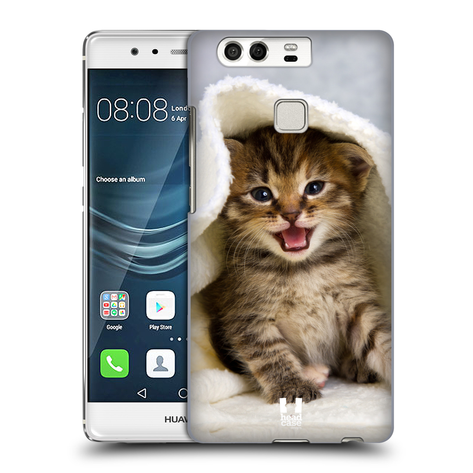 HEAD CASE plastový obal na mobil Huawei P9 / P9 DUAL SIM vzor Kočičky koťata foto kotě v ručníku