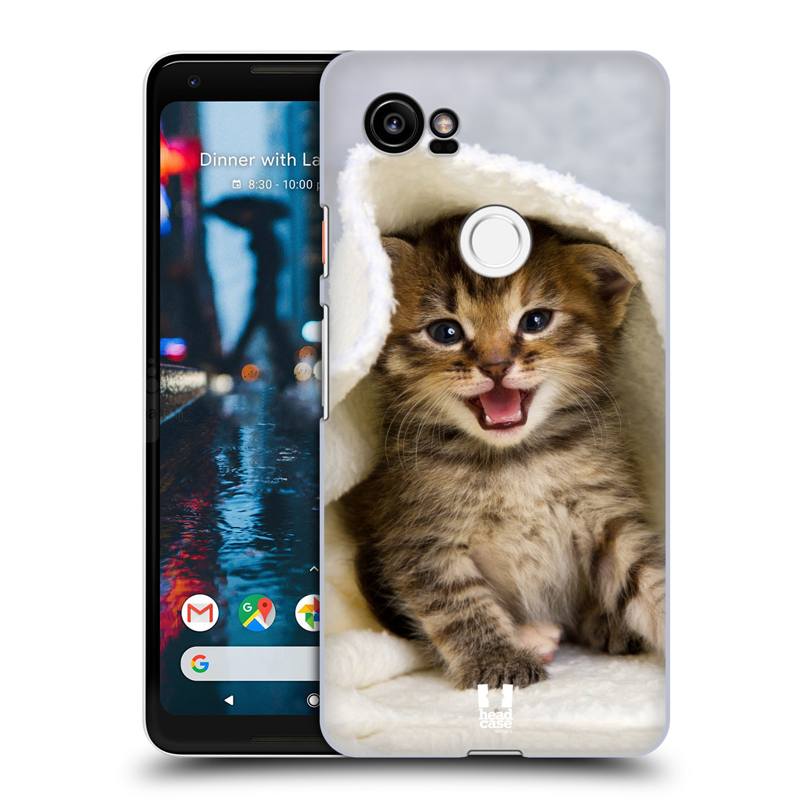 HEAD CASE plastový obal na mobil Google Pixel 2 XL vzor Kočičky koťata foto kotě v ručníku