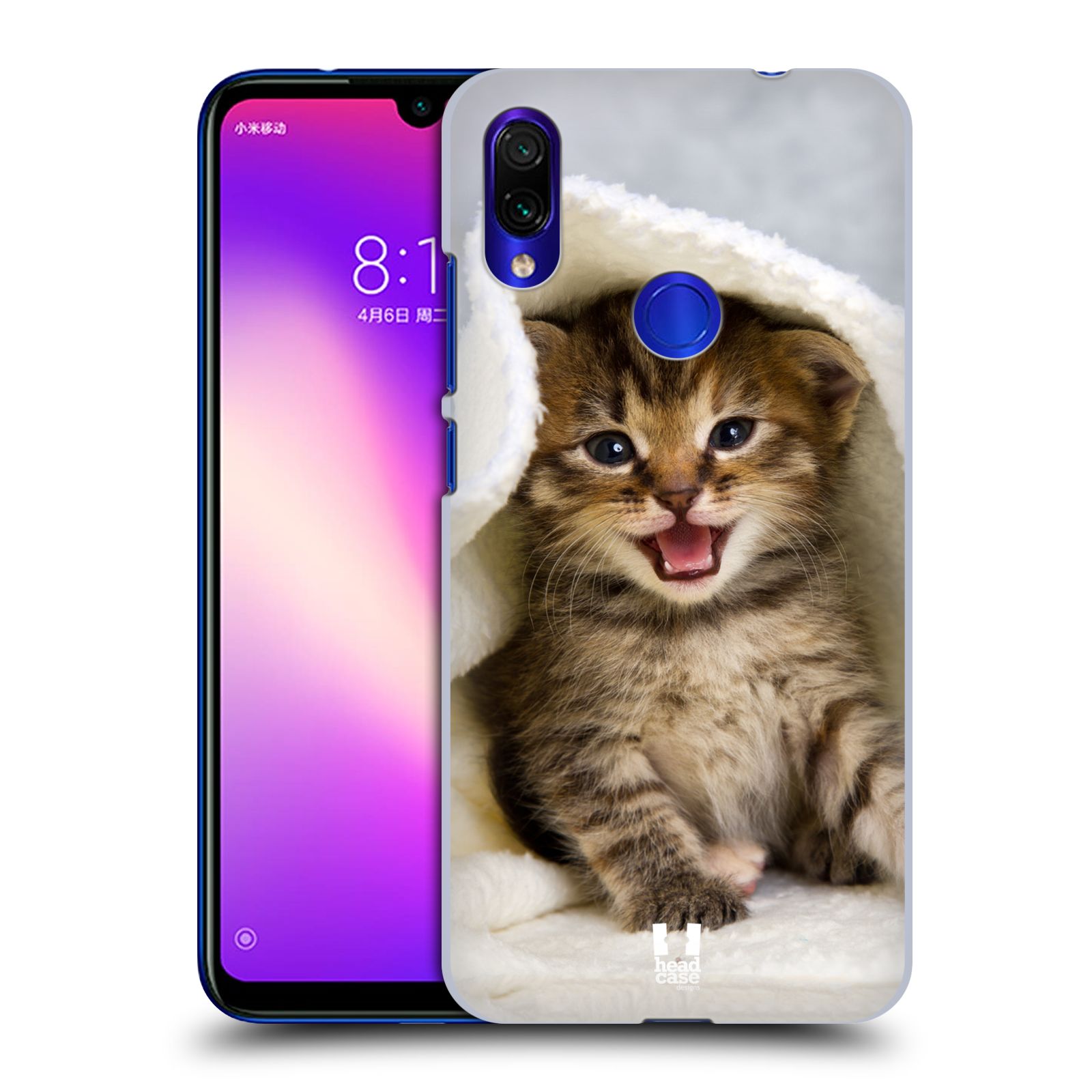 Pouzdro na mobil Xiaomi Redmi Note 7 - Head Case - vzor Kočičky koťata foto kotě v ručníku