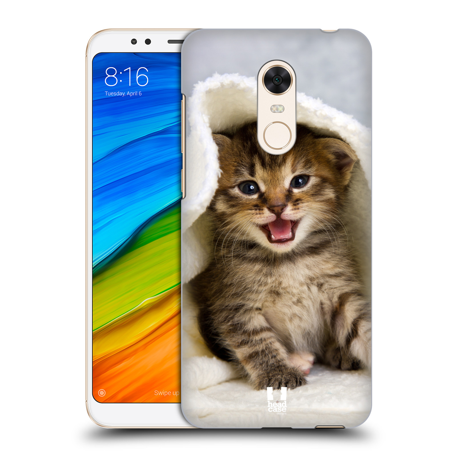 HEAD CASE plastový obal na mobil Xiaomi Redmi 5 PLUS vzor Kočičky koťata foto kotě v ručníku