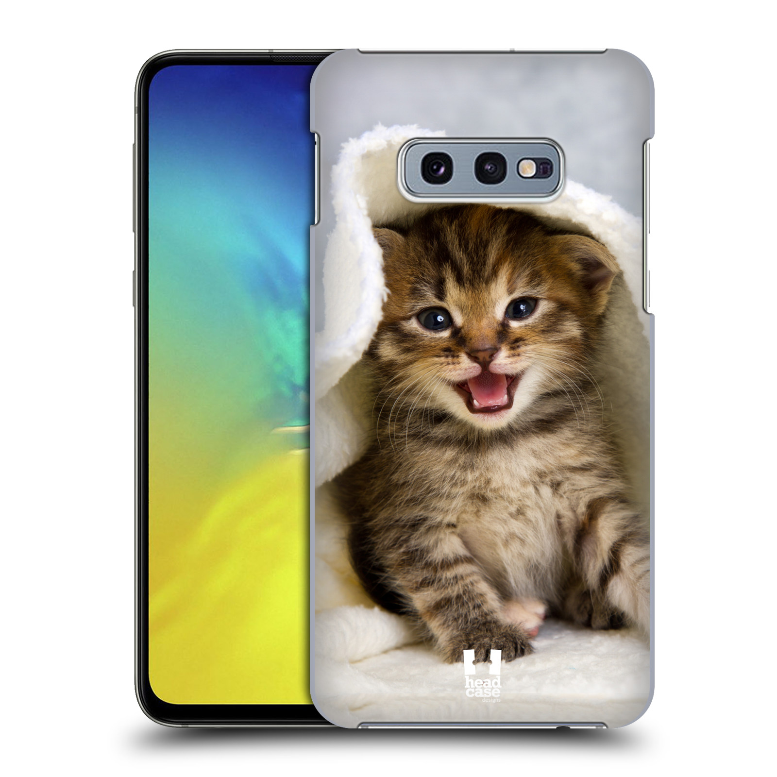 Pouzdro na mobil Samsung Galaxy S10e - HEAD CASE - vzor Kočičky koťata foto kotě v ručníku