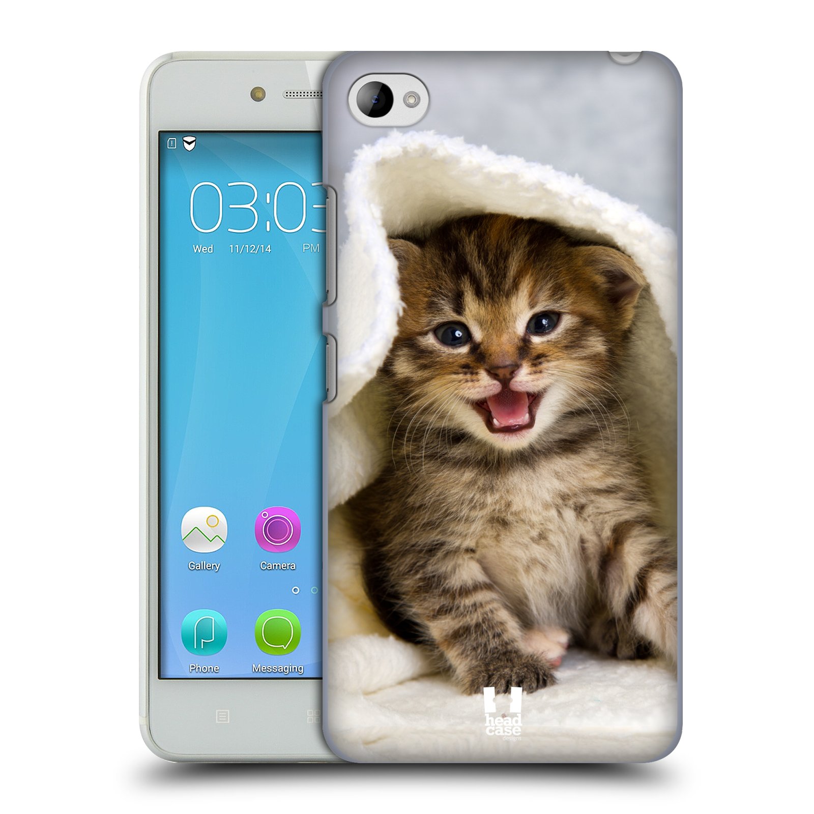 HEAD CASE pevný plastový obal na mobil LENOVO S90 vzor Kočičky koťata foto kotě v ručníku