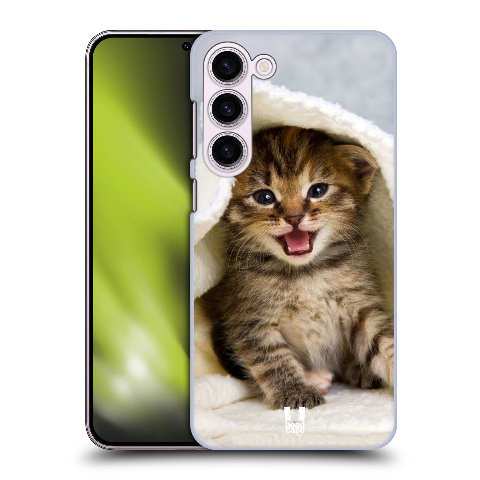 Plastový obal HEAD CASE na mobil Samsung Galaxy S23+ vzor Kočičky koťata foto kotě v ručníku