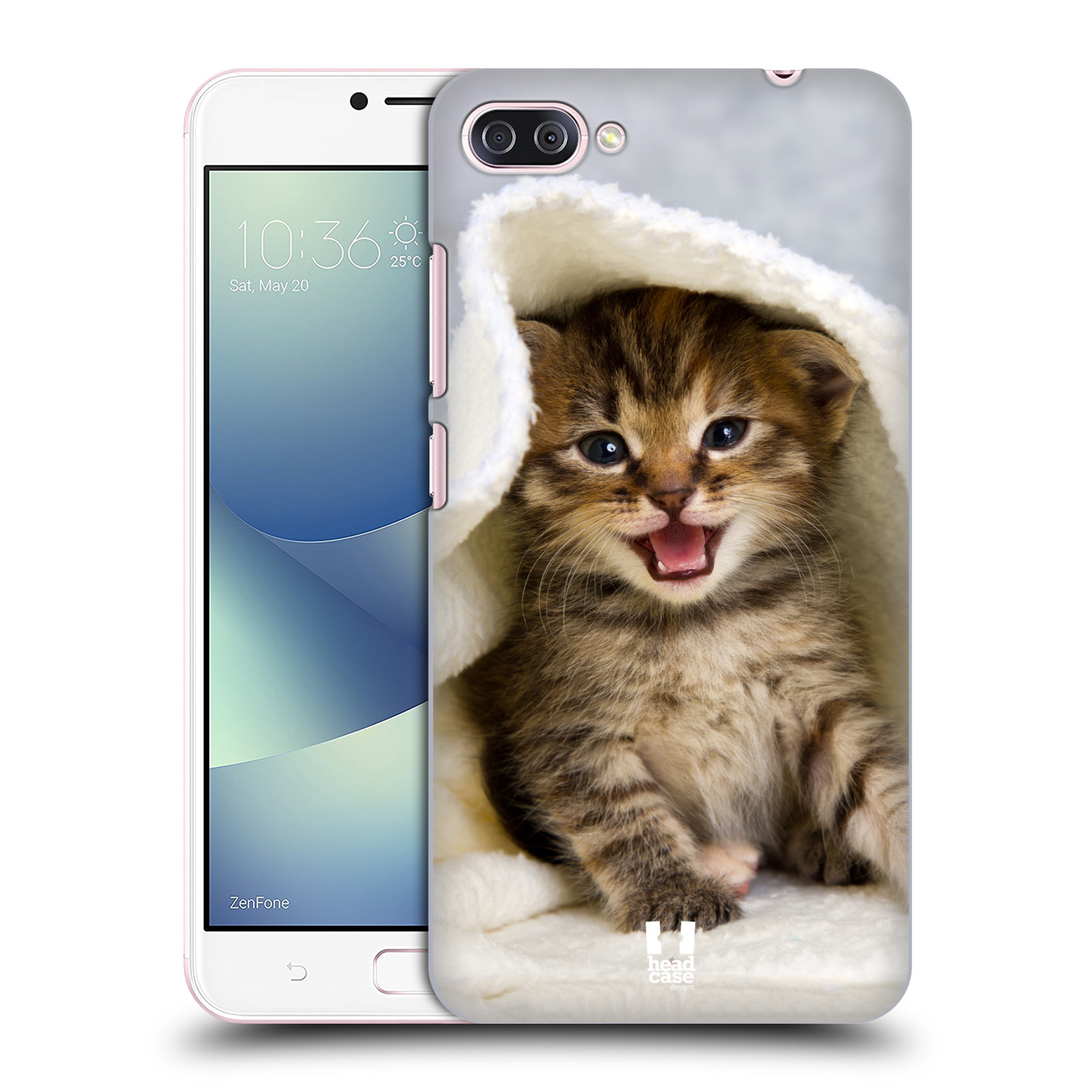 HEAD CASE plastový obal na mobil Asus Zenfone 4 MAX ZC554KL vzor Kočičky koťata foto kotě v ručníku