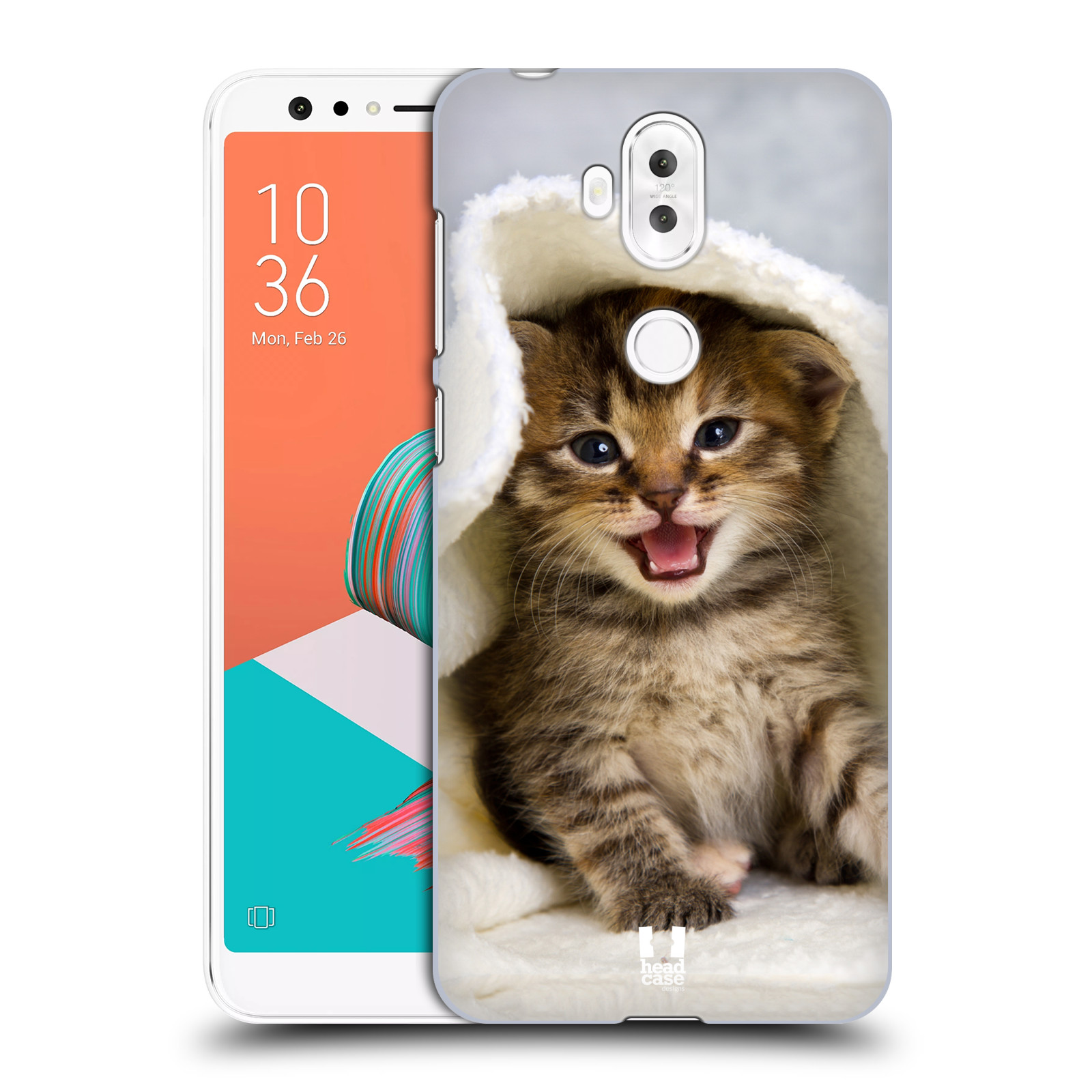 HEAD CASE plastový obal na mobil Asus Zenfone 5 LITE ZC600KL vzor Kočičky koťata foto kotě v ručníku