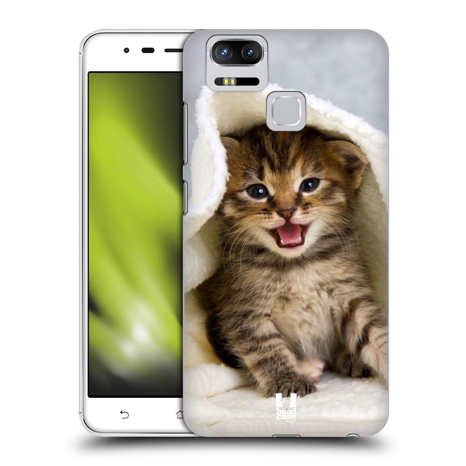 HEAD CASE plastový obal na mobil Asus Zenfone 3 Zoom ZE553KL vzor Kočičky koťata foto kotě v ručníku