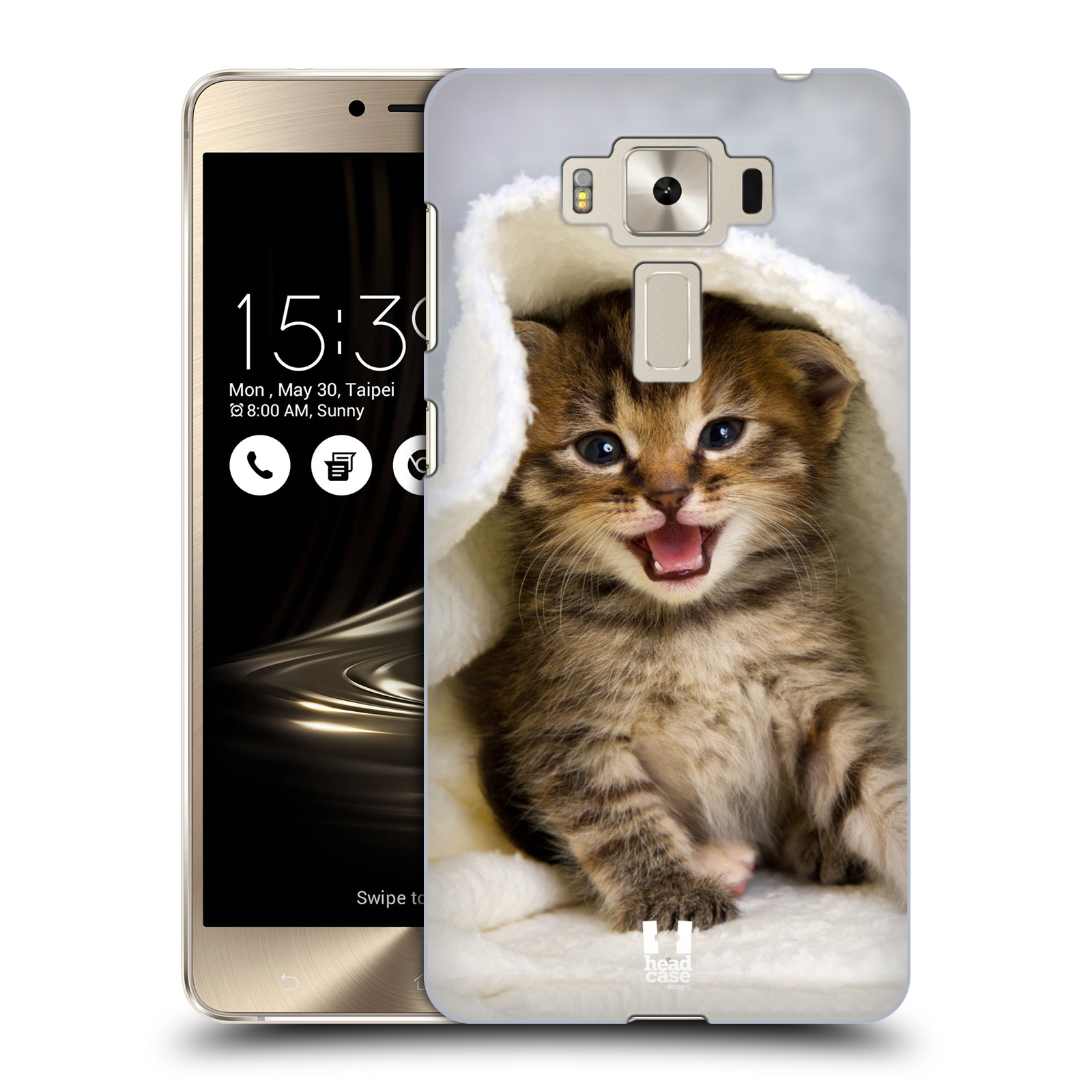 HEAD CASE plastový obal na mobil Asus Zenfone 3 DELUXE ZS550KL vzor Kočičky koťata foto kotě v ručníku