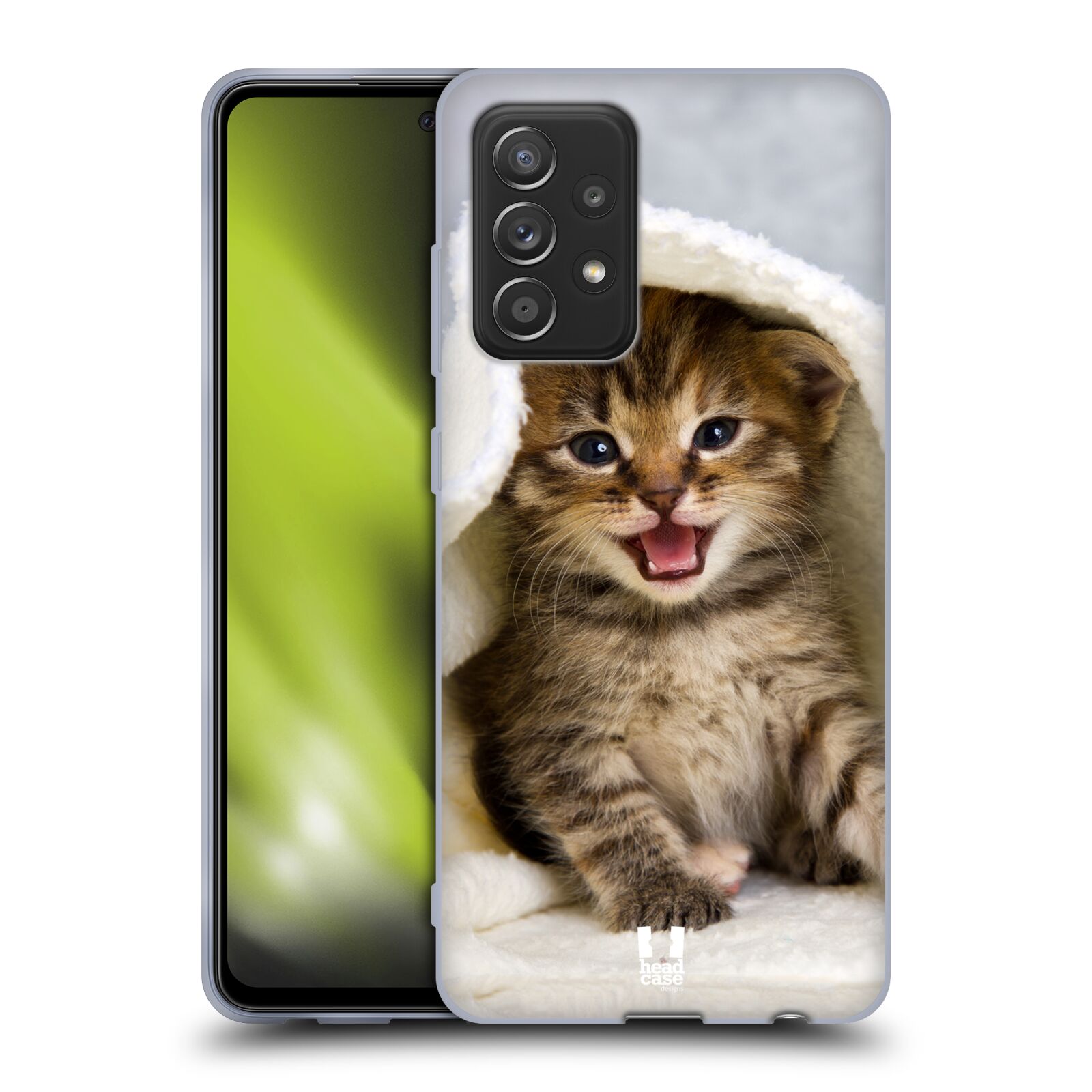 Plastový obal HEAD CASE na mobil Samsung Galaxy A52 / A52 5G / A52s 5G vzor Kočičky koťata foto kotě v ručníku
