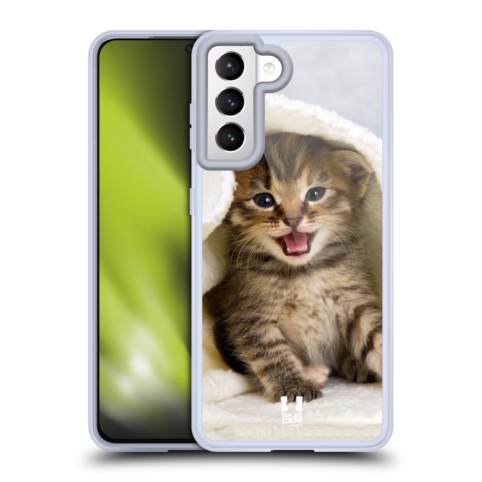 Plastový obal HEAD CASE na mobil Samsung Galaxy S21 5G vzor Kočičky koťata foto kotě v ručníku
