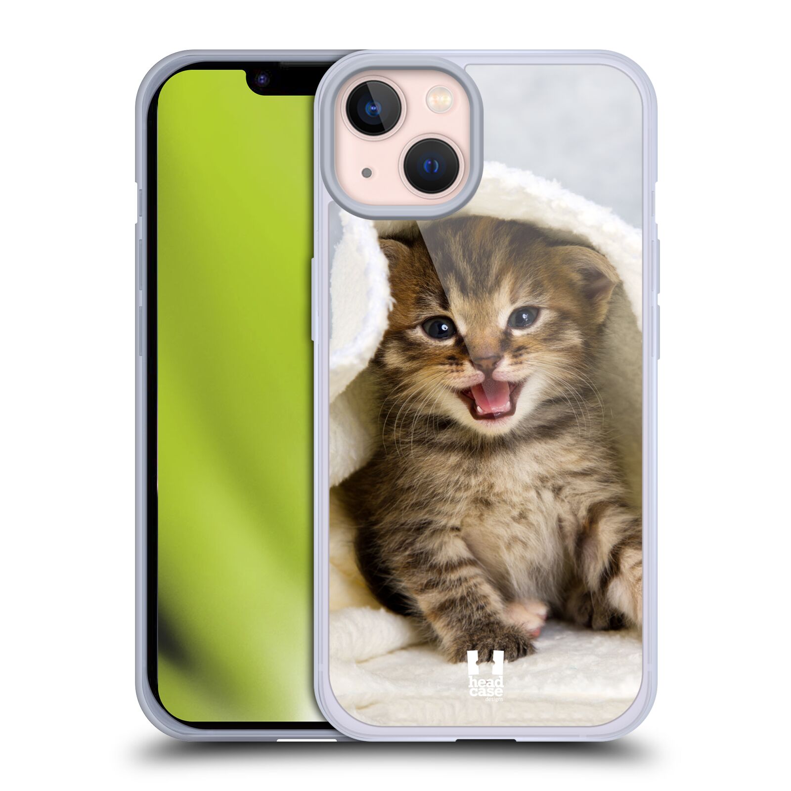 Plastový obal HEAD CASE na mobil Apple Iphone 13 vzor Kočičky koťata foto kotě v ručníku