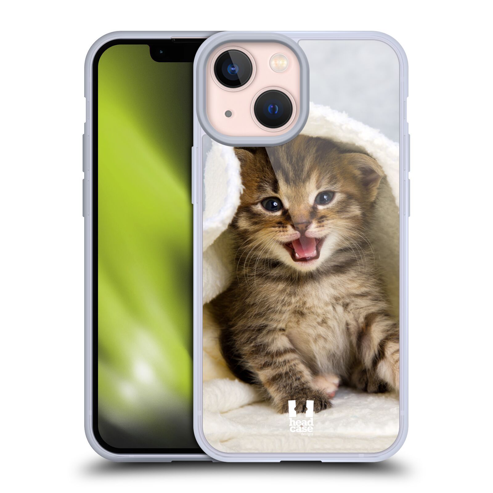 Plastový obal HEAD CASE na mobil Apple Iphone 13 MINI vzor Kočičky koťata foto kotě v ručníku