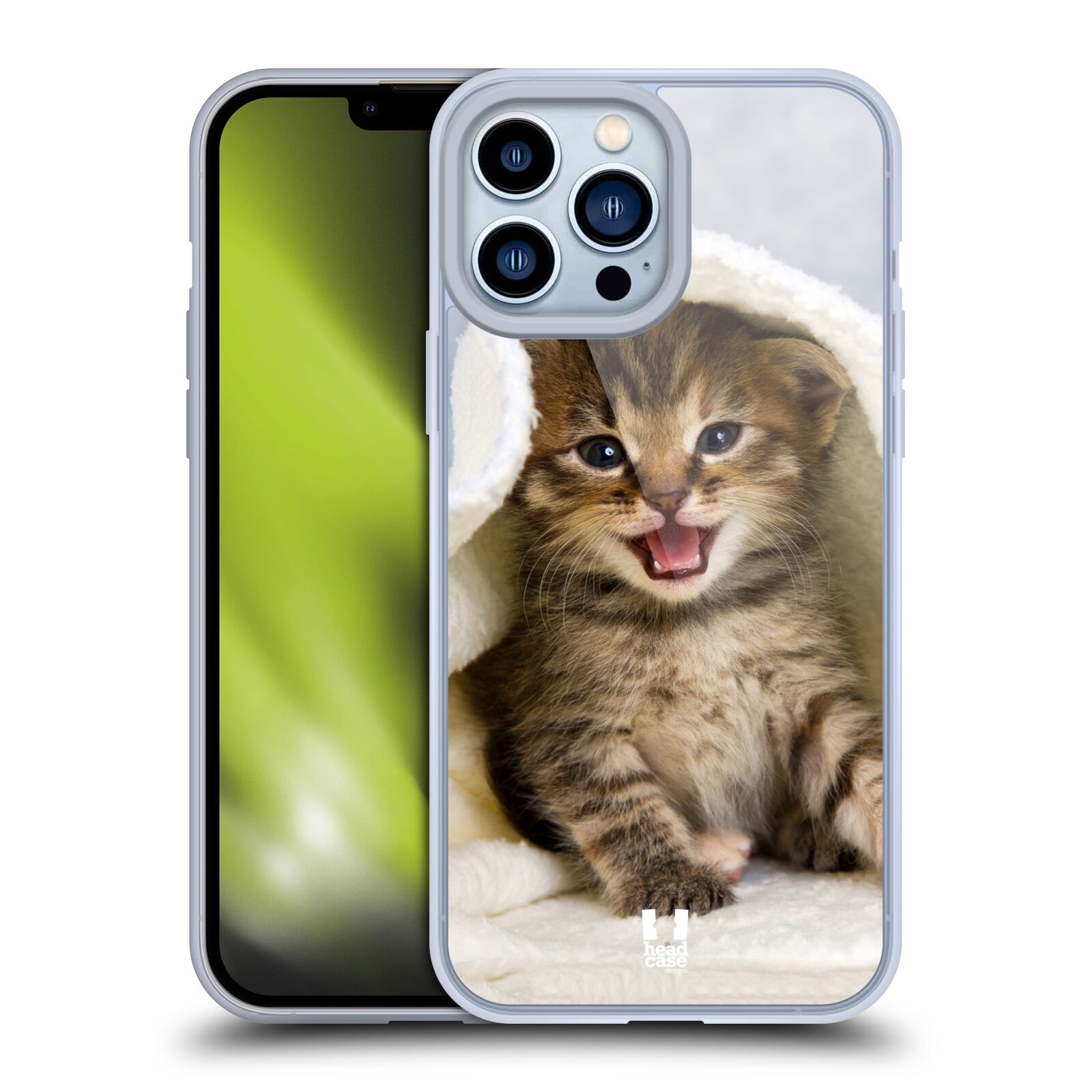 Plastový obal HEAD CASE na mobil Apple Iphone 13 PRO MAX vzor Kočičky koťata foto kotě v ručníku