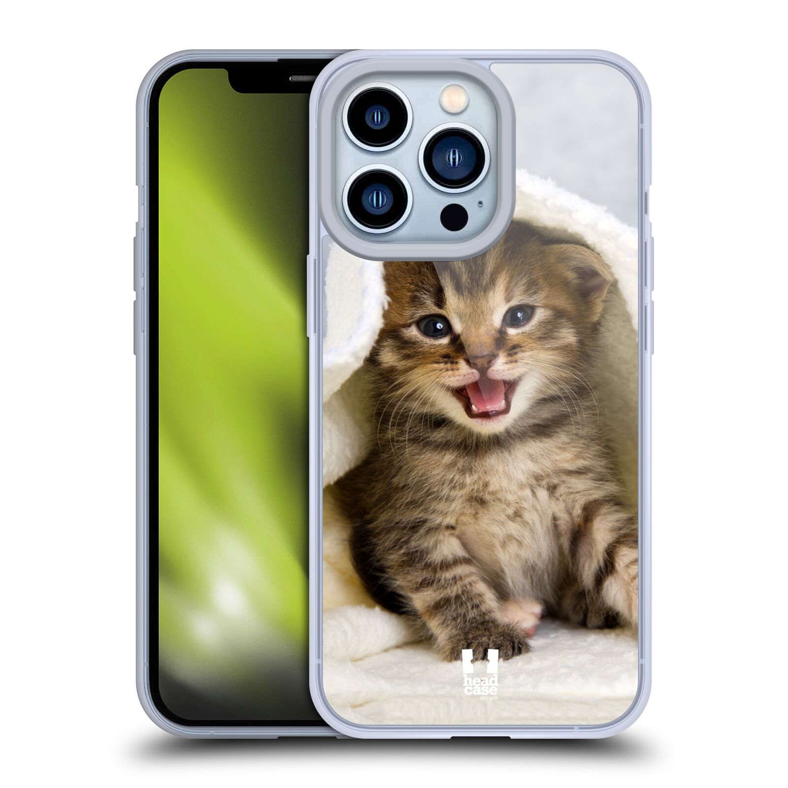 Plastový obal HEAD CASE na mobil Apple Iphone 13 PRO vzor Kočičky koťata foto kotě v ručníku