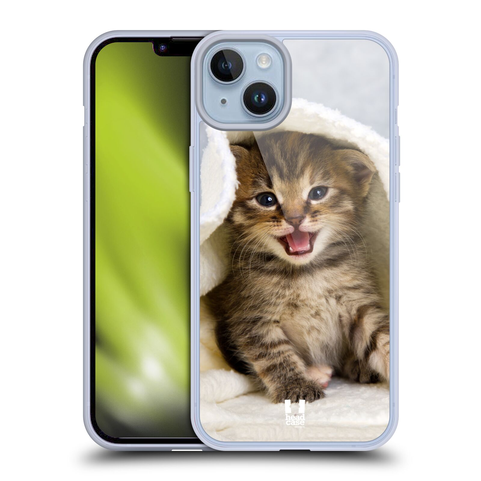 Plastový obal HEAD CASE na mobil Apple Iphone 14 PLUS vzor Kočičky koťata foto kotě v ručníku