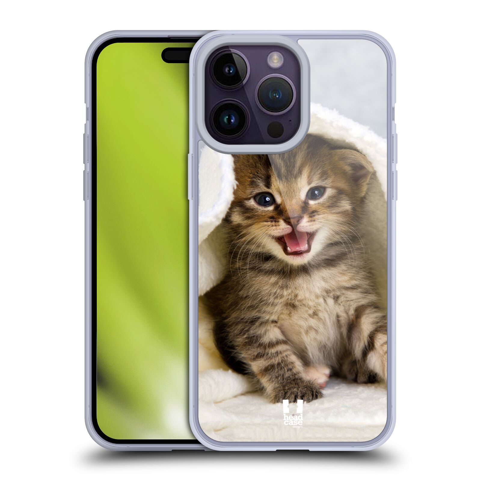 Plastový obal HEAD CASE na mobil Apple Iphone 14 PRO MAX vzor Kočičky koťata foto kotě v ručníku
