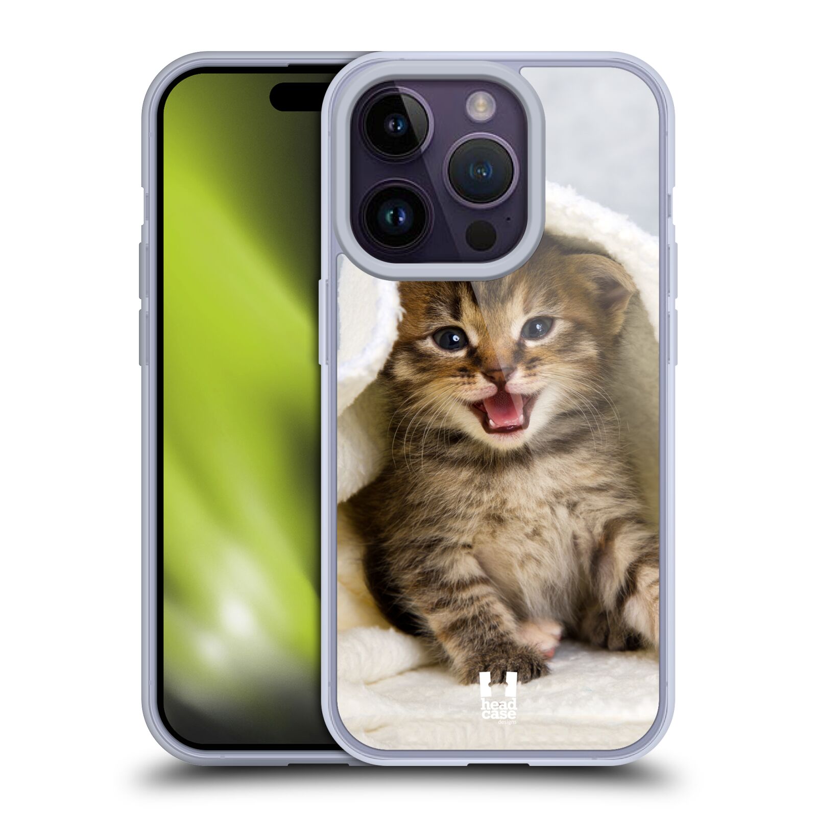 Plastový obal HEAD CASE na mobil Apple Iphone 14 PRO vzor Kočičky koťata foto kotě v ručníku