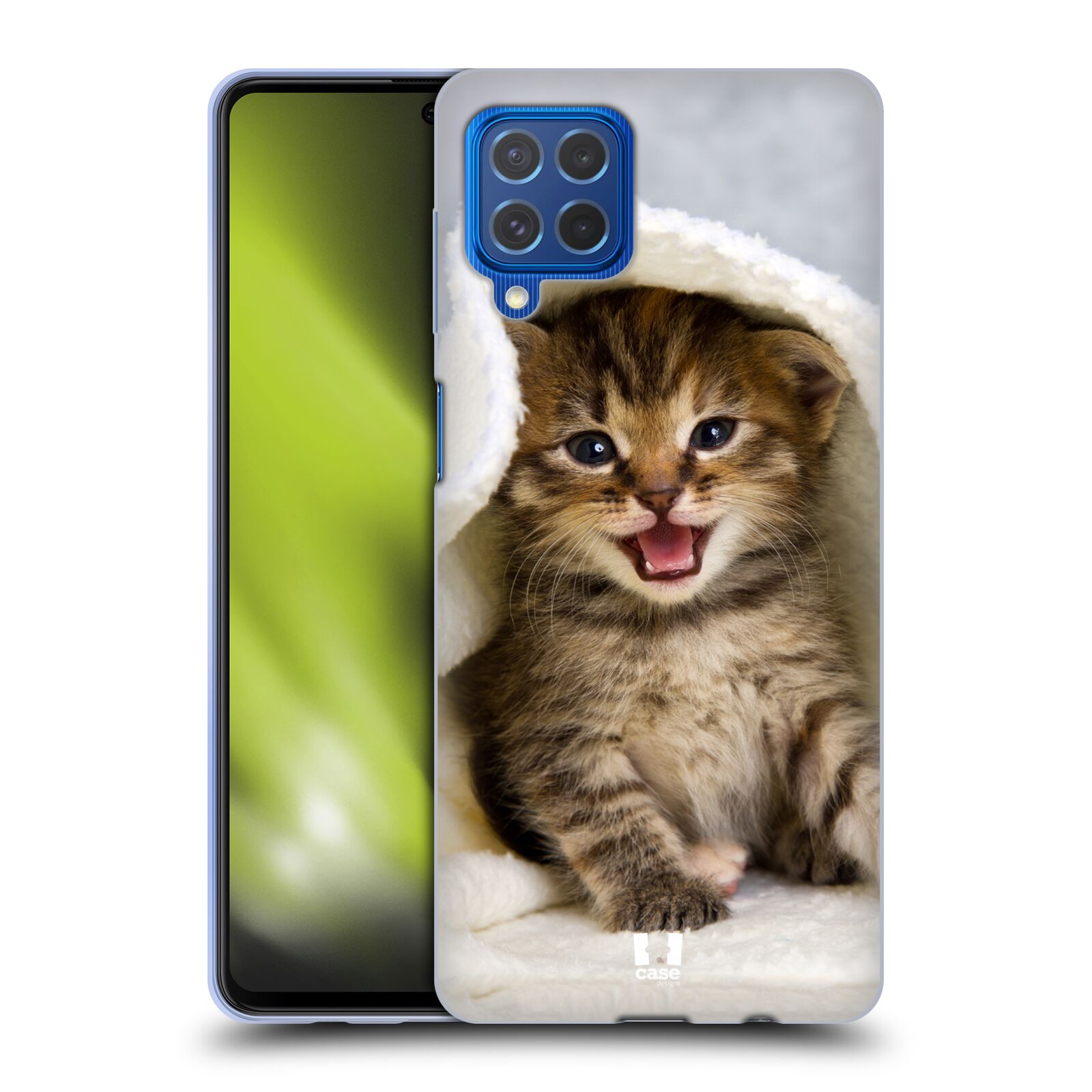 Plastový obal HEAD CASE na mobil Samsung Galaxy M62 vzor Kočičky koťata foto kotě v ručníku