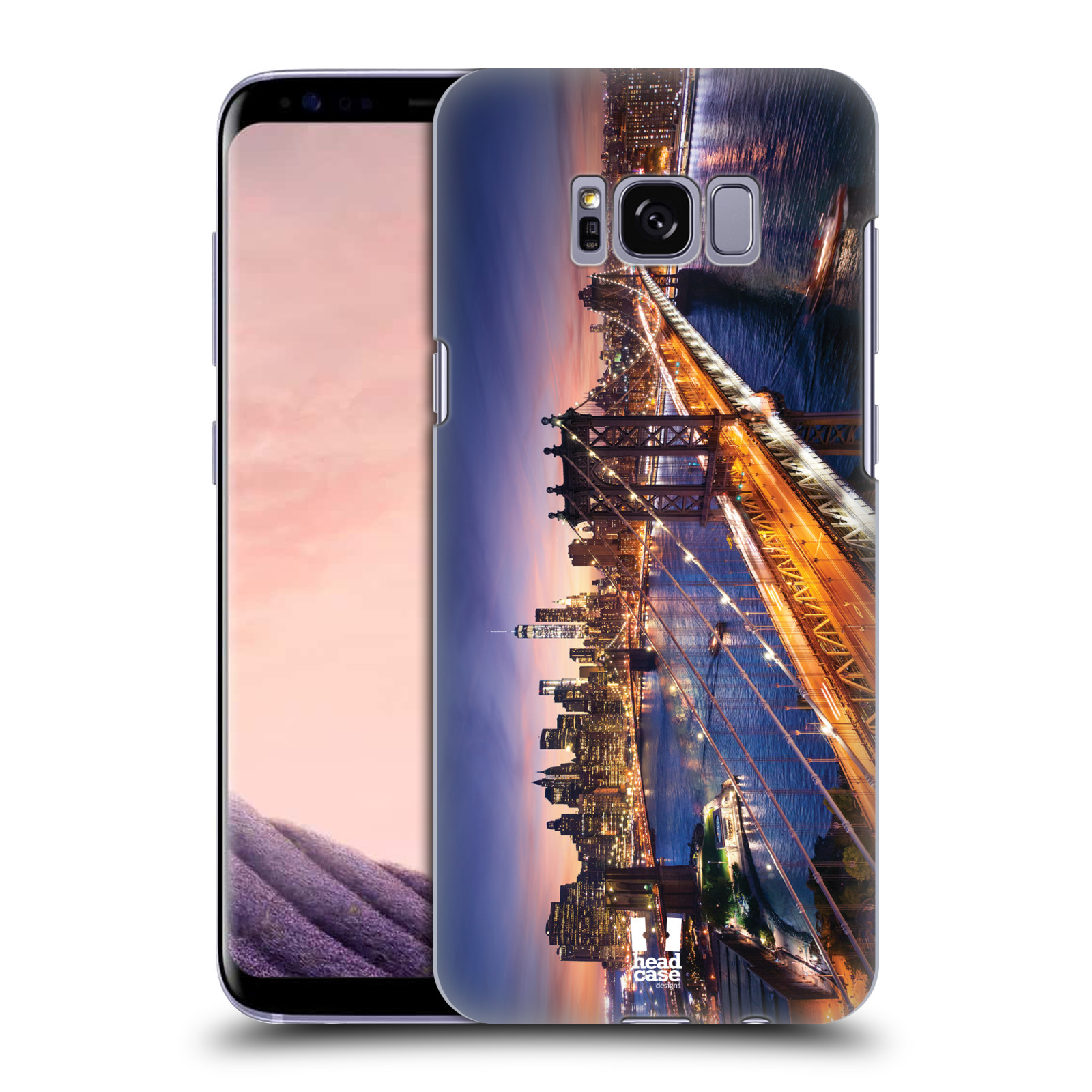 HEAD CASE plastový obal na mobil Samsung Galaxy S8 vzor Panoramata měst horizontální foto BROOKLYN MOST ZÁPAD SLUNCE