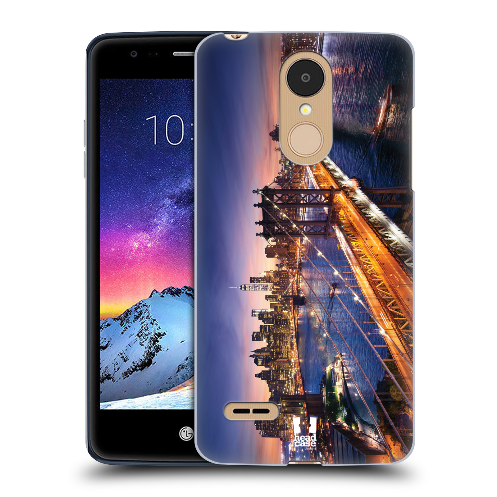 HEAD CASE plastový obal na mobil LG K9 / K8 2018 vzor Panoramata měst horizontální foto BROOKLYN MOST ZÁPAD SLUNCE
