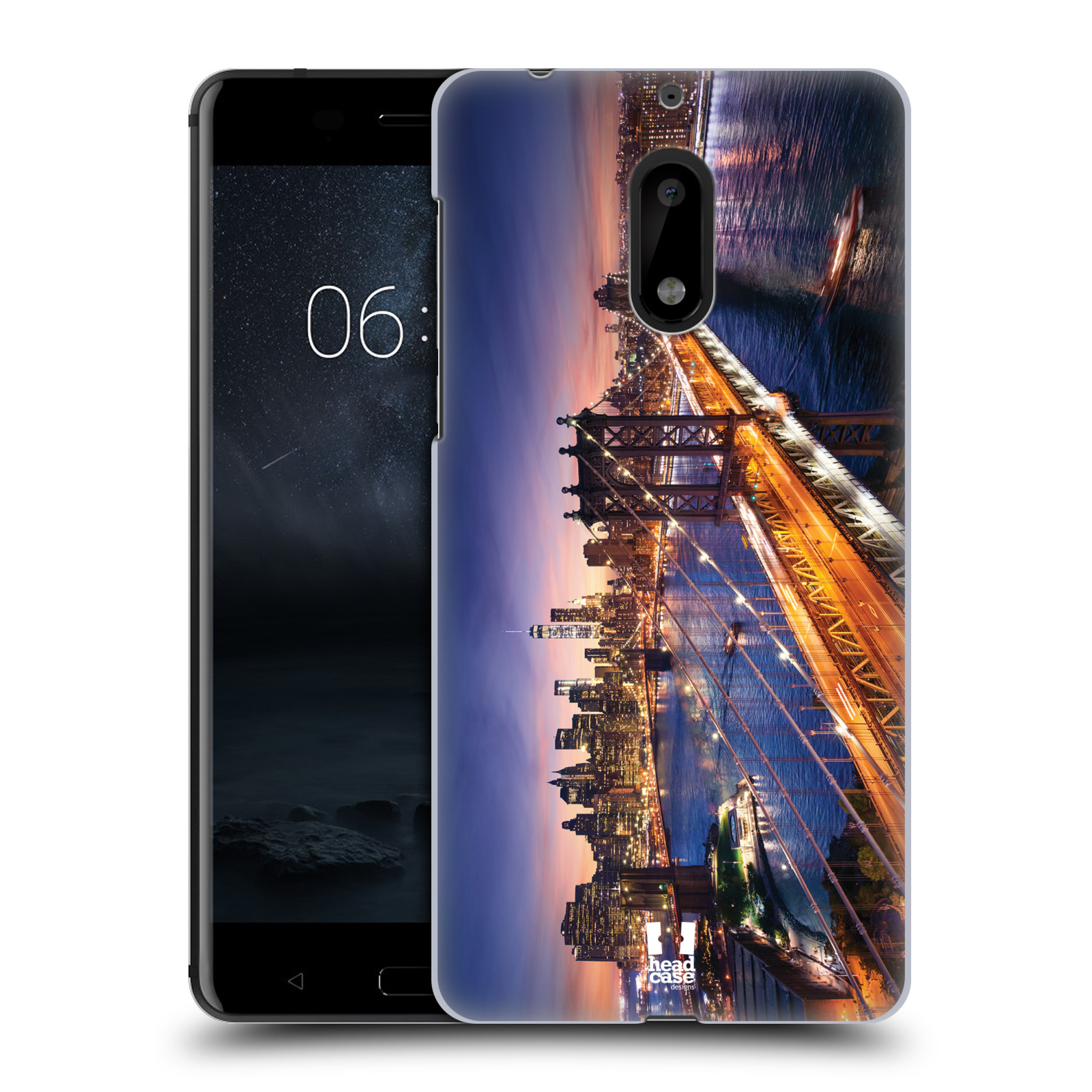 HEAD CASE plastový obal na mobil Nokia 6 vzor Panoramata měst horizontální foto BROOKLYN MOST ZÁPAD SLUNCE