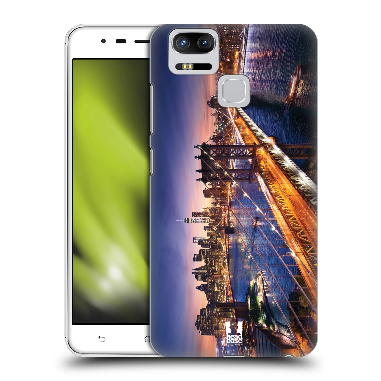 HEAD CASE plastový obal na mobil Asus Zenfone 3 Zoom ZE553KL vzor Panoramata měst horizontální foto BROOKLYN MOST ZÁPAD SLUNCE