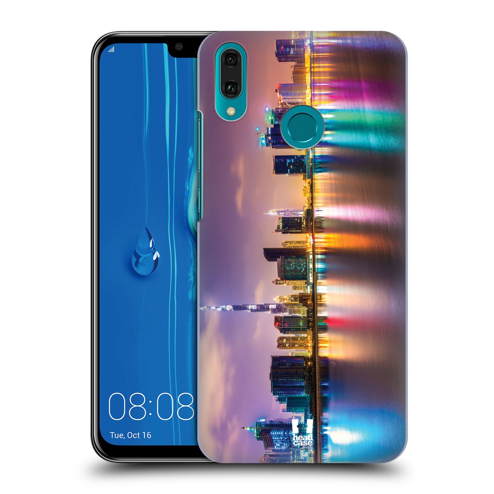 Pouzdro na mobil Huawei Y9 2019 - HEAD CASE - vzor Panoramata měst horizontální foto DUBAI MRAKODRAPY