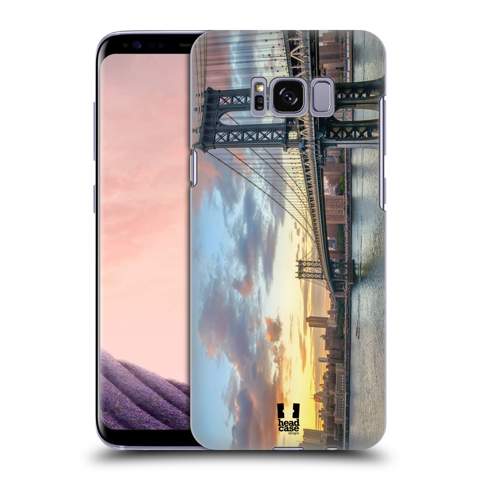 HEAD CASE plastový obal na mobil Samsung Galaxy S8 vzor Panoramata měst horizontální foto MANHATTAN MOST ZÁPAD SLUNCE