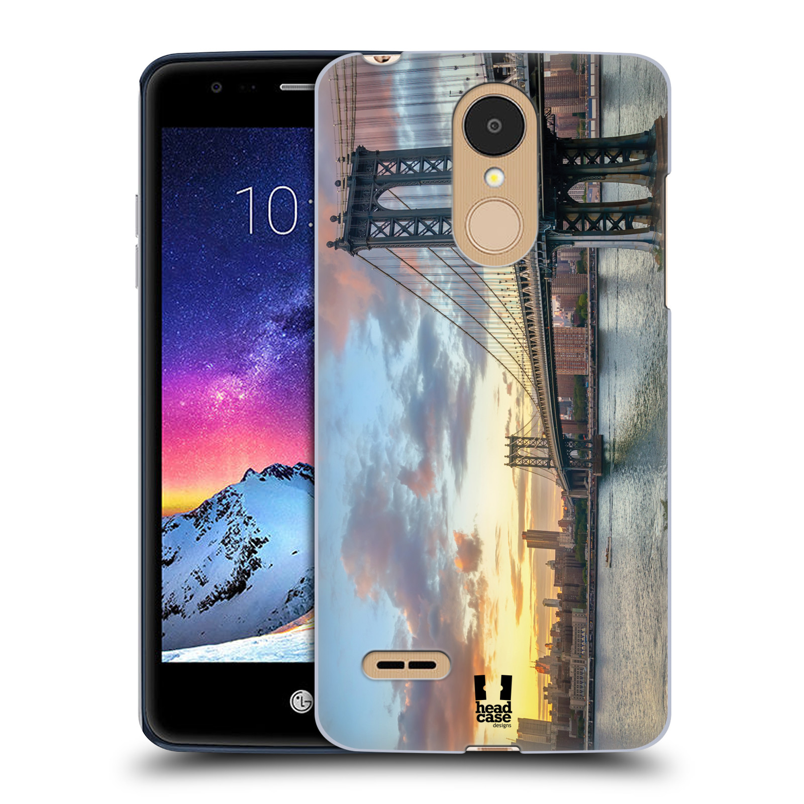 HEAD CASE plastový obal na mobil LG K9 / K8 2018 vzor Panoramata měst horizontální foto MANHATTAN MOST ZÁPAD SLUNCE