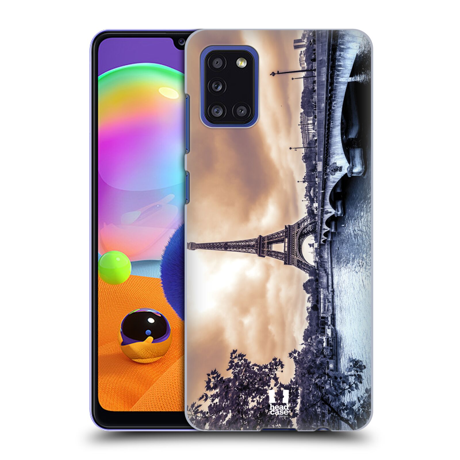 Zadní kryt na mobil Samsung Galaxy A31 vzor Panoramata měst horizontální foto DEŠTIVÝ DEN V PAŘÍŽI, FRANCIE