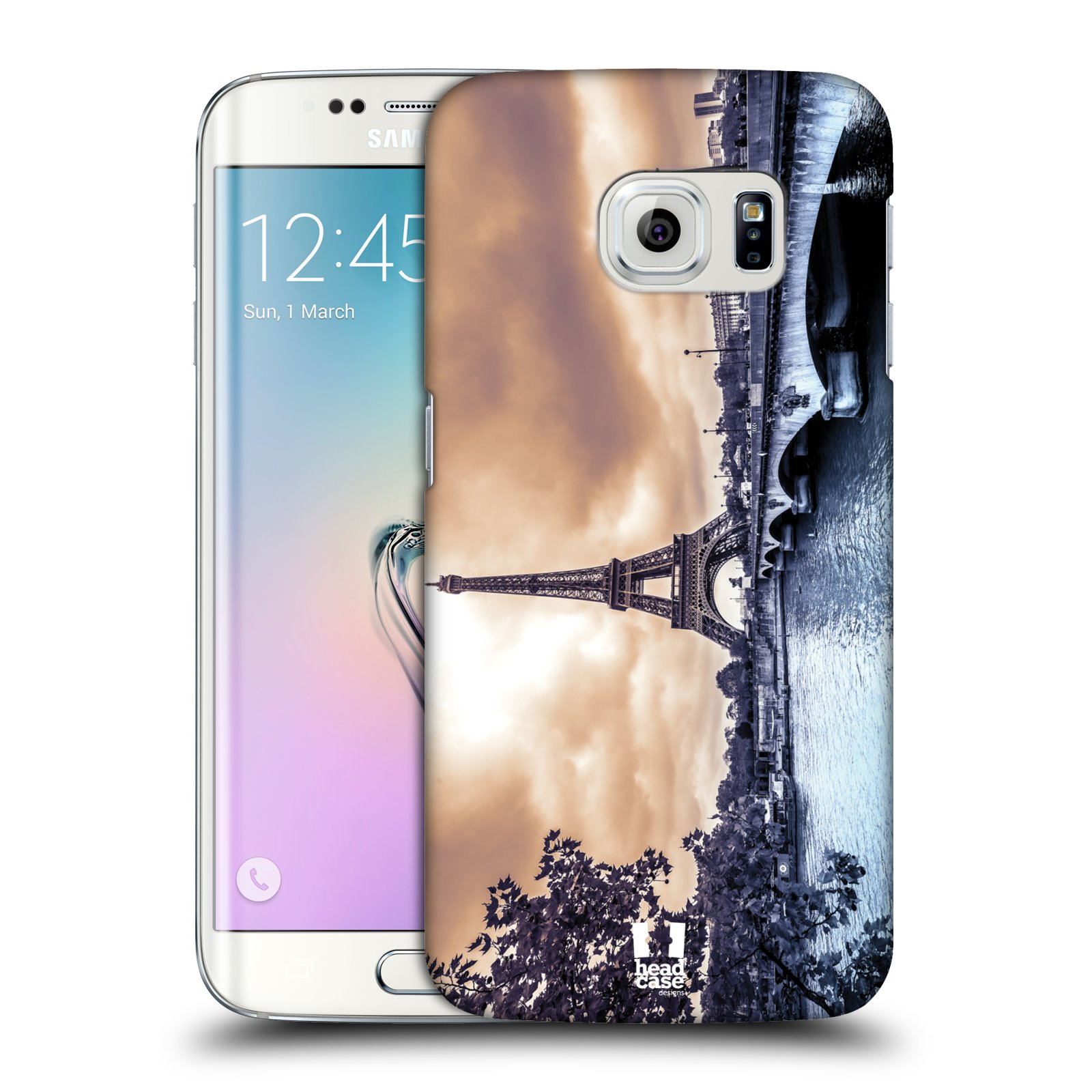 HEAD CASE plastový obal na mobil SAMSUNG Galaxy S6 EDGE (G9250, G925, G925F) vzor Panoramata měst horizontální foto DEŠTIVÝ DEN V PAŘÍŽI, FRANCIE