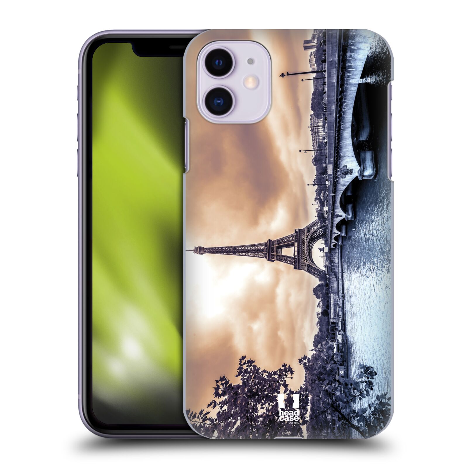 Pouzdro na mobil Apple Iphone 11 - HEAD CASE - vzor Panoramata měst horizontální foto DEŠTIVÝ DEN V PAŘÍŽI, FRANCIE