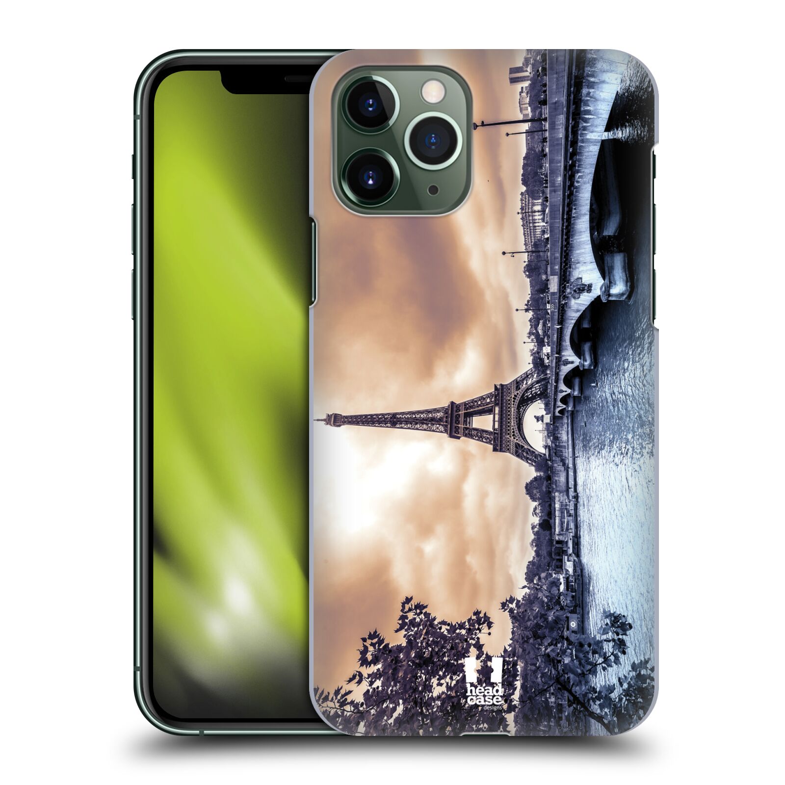 Pouzdro na mobil Apple Iphone 11 PRO - HEAD CASE - vzor Panoramata měst horizontální foto DEŠTIVÝ DEN V PAŘÍŽI, FRANCIE