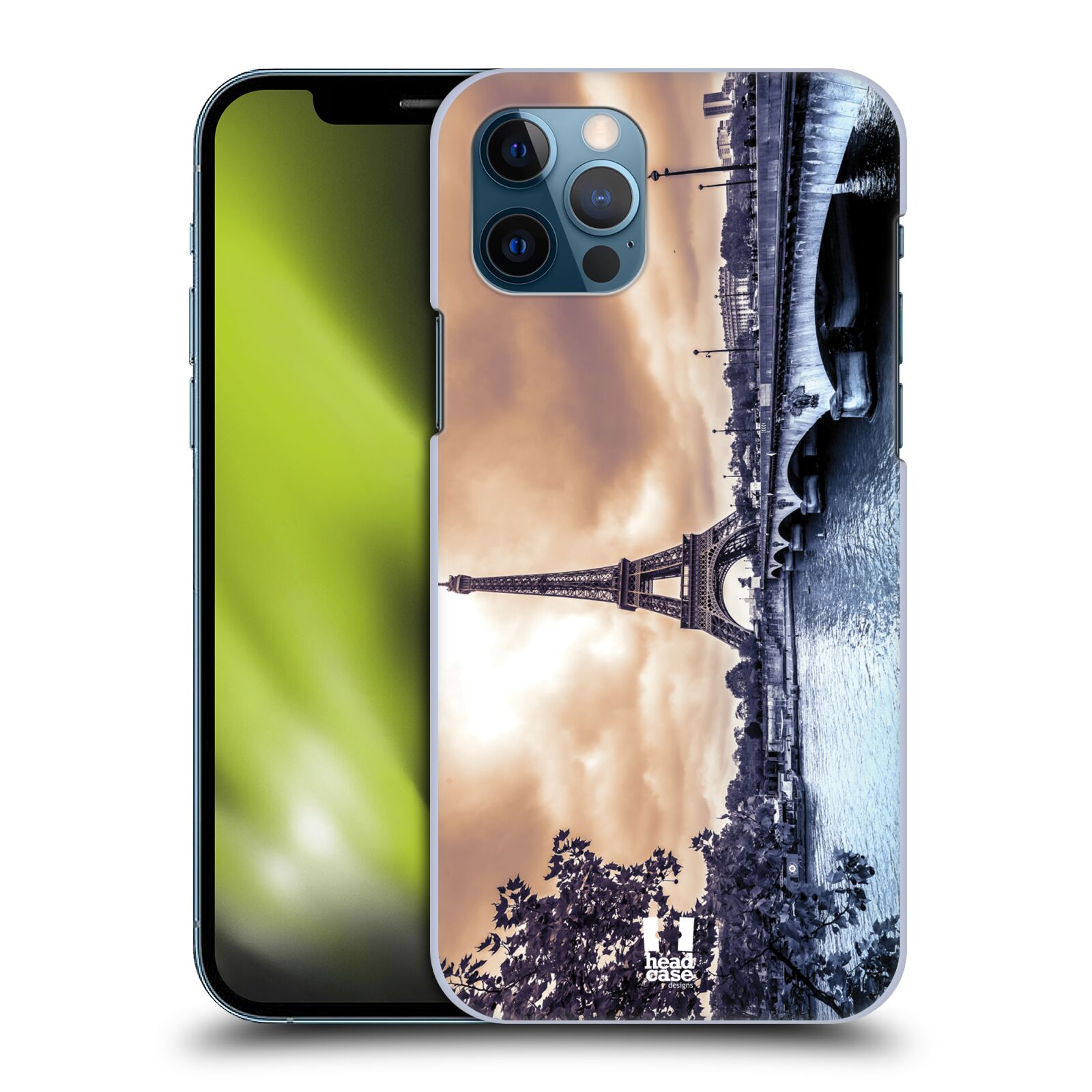 HEAD CASE plastový obal na mobil Apple Iphone 12 / Iphone 12 PRO vzor Panoramata měst horizontální foto DEŠTIVÝ DEN V PAŘÍŽI, FRANCIE
